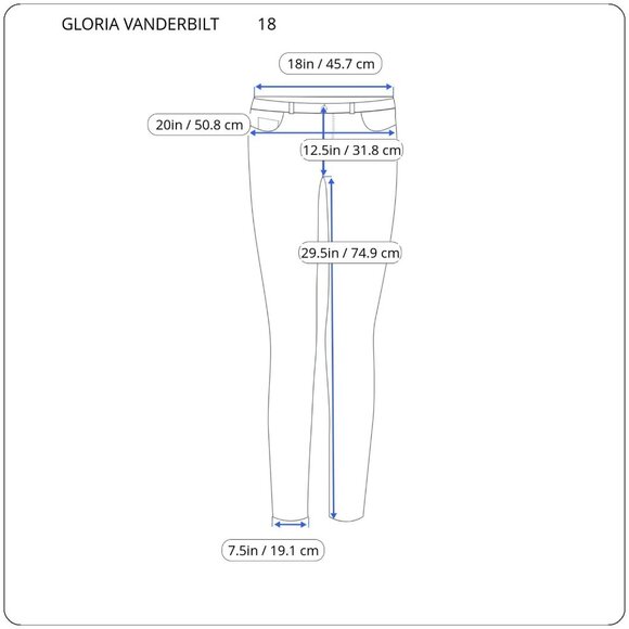 Gloria Vanderbilt Amanda Womens Jeans 18 Straight Leg Medium Blue Denim SL10E - Picture 2 of 10